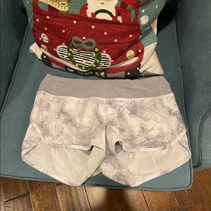 Lululemon shorts, grey and white, size 6